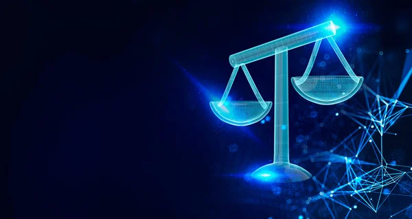 İnternet, iş, teknoloji ve ağ konsepti. Çalışma hukuku, avukat, hukuk avukatı, sanal ekranda hukuki danışmanlık kavramı