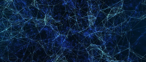 Abstract Futuristic Technology Polygonal Shapes Dark Blue Background Design Digital — Stock Photo, Image
