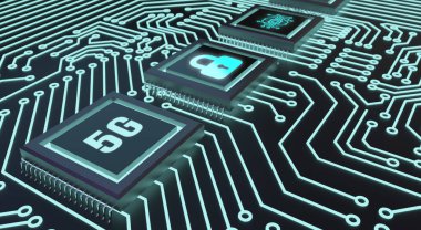 İnternet, iş, teknoloji ve ağ konsepti. 5G ağı konsepti, yüksek hızlı mobil internet, yeni nesil ağlar