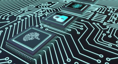 İnternet, iş, teknoloji ve ağ konsepti. Yapay zeka (AI), makine öğrenme ve modern bilgisayar teknolojileri kavramları.