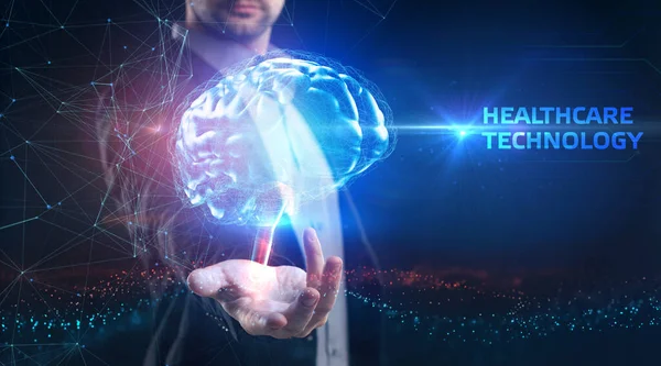 Concept Futuristic Medicine Human Body Future Brain Healthcare Technology — Stock Photo, Image
