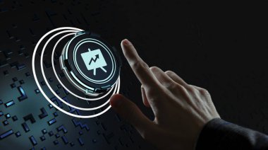 İnternet, iş, teknoloji ve ağ konsepti. Finansal Grafik. Borsa çizelgesi. Forex Yatırım.