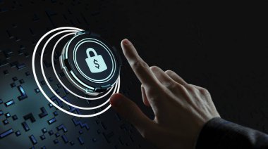 İnternet, iş, teknoloji ve ağ konsepti. Siber güvenlik veri koruması iş teknolojisi gizlilik kavramı. 