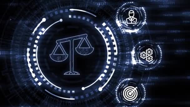Интернет Бизнес Технология Сетевая Концепция Юрист Трудовому Праву — стоковое видео