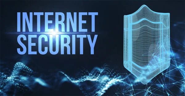 Internet Business Tecnologia Concetto Rete Selezionare Icona Sicurezza Sul Display — Foto Stock