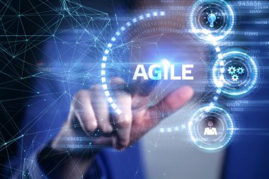 İş, Teknoloji, İnternet ve ağ konsepti. Agile Yazılım Geliştirme.
