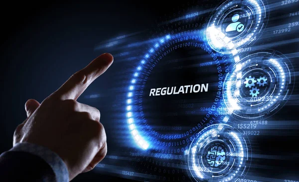 Unternehmen Technologie Internet Und Netzwerkkonzept Regulierung Compliance Rules Law Standard — Stockfoto