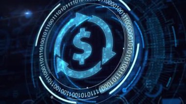 İş, teknoloji, internet ve ağ konsepti. Dolar Para Birimi Şirketi.