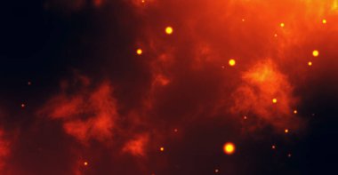 Soyut arkaplan arkaplanı, nebula. Uzay fantezisi 3 boyutlu illüstrasyon