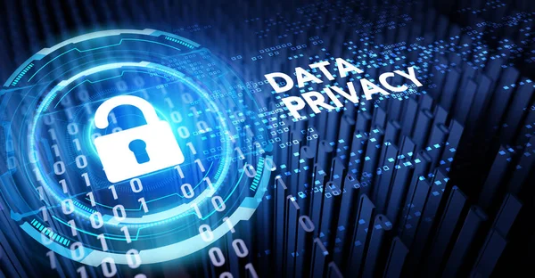 Cyber Sicurezza Protezione Dei Dati Business Tecnologia Privacy Concetto Illustrazione — Foto Stock