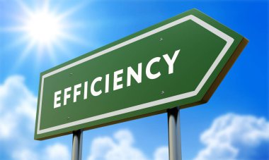 Bulutlara ve günışığına karşı verimlilik işareti.