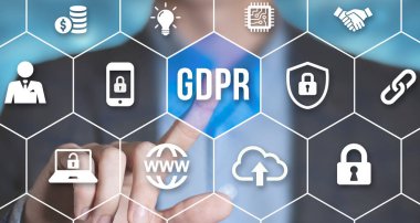 İnternet, iş, teknoloji ve ağ konsepti. Siber güvenlik veri koruması iş teknolojisi gizlilik kavramı