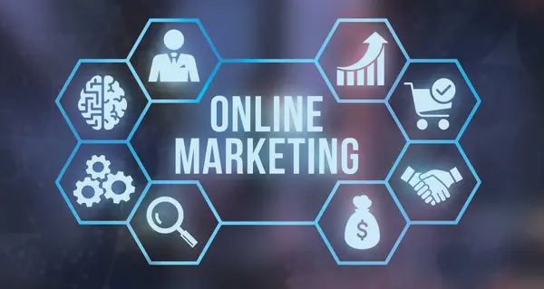 Internet Wirtschaft Technologie Und Netzwerkkonzept Digitale Marketingtechnologie Lösung Für Online — Stockfoto
