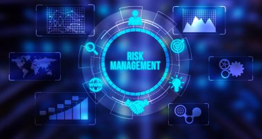 İnternet, iş, teknoloji ve ağ konsepti. Ticari Yatırım Konsepti Risk Yönetimi ve Değerlendirmesi