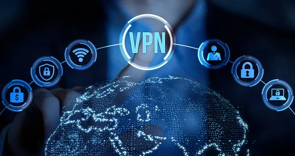 Internet Bedrijfsleven Technologie Netwerkconcept Cybersecurity Gegevensbescherming Bedrijfstechnologie Privacy Concept — Stockfoto