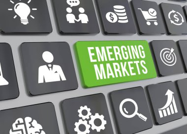 İnternet, iş, teknoloji ve ağ konsepti. Gelişmekte olan pazarlar