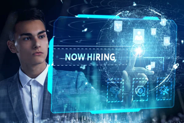 Unternehmen Technologie Internet Und Netzwerkkonzept Jetzt Hiring Inschrift Moderne Technologie — Stockfoto