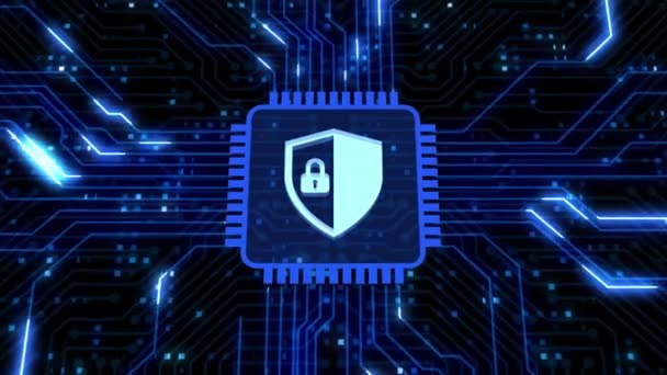 Internet Negócios Tecnologia Conceito Rede Cibersegurança Proteção Dados Conceito Privacidade — Vídeo de Stock