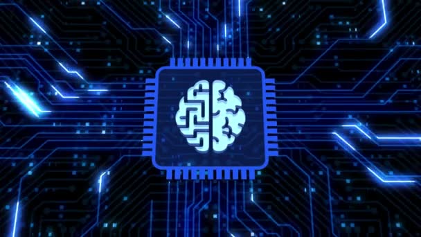 Интернет Бизнес Технология Сетевая Концепция Искусственный Интеллект Машинное Обучение Современные — стоковое видео