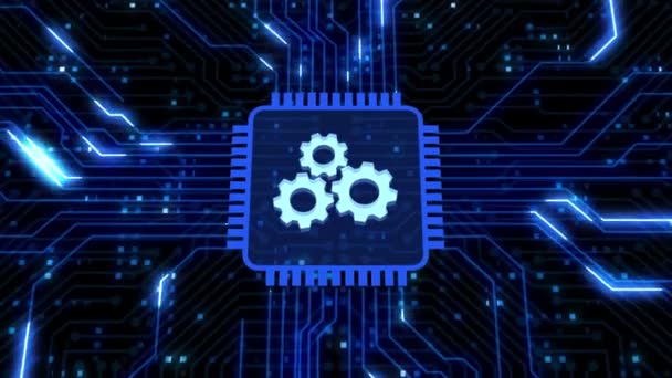 Internet Wirtschaft Technologie Und Netzwerkkonzept Automatisierung Software Technology Process System — Stockvideo