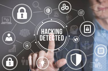 İnternet, iş, teknoloji ve ağ konsepti. Siber güvenlik veri koruması iş teknolojisi gizlilik kavramı. 