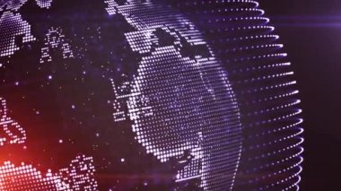 Soyut fütüristik, koyu mavi arka planda çokgen şekilli teknoloji. Dijital teknoloji kavramı tasarla. 