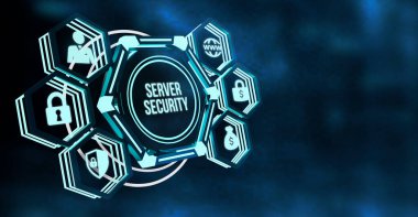 İnternet, iş, teknoloji ve ağ konsepti. Siber güvenlik veri koruması iş teknolojisi gizlilik kavramı.