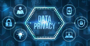 İnternet, iş, teknoloji ve ağ konsepti. Siber güvenlik veri koruması iş teknolojisi gizlilik kavramı. 