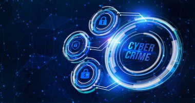 İnternet, iş, teknoloji ve ağ konsepti. Siber güvenlik veri koruması iş teknolojisi gizlilik kavramı