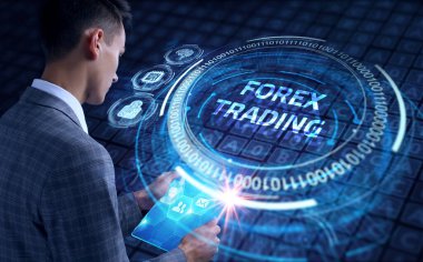 FOREX TRADing, yeni iş konsepti. İş, Teknoloji, İnternet ve ağ kavramı