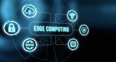 İnternet, iş, teknoloji ve ağ konsepti. Sanal ekranda modern bilişim teknolojisini sınırla