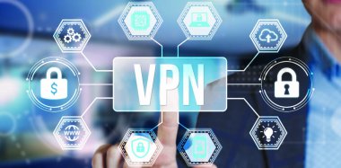 İnternet, iş, teknoloji ve ağ konsepti. Siber güvenlik veri koruması iş teknolojisi gizlilik kavramı