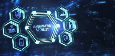 İnternet, iş, teknoloji ve ağ konsepti. Siber güvenlik veri koruması iş teknolojisi gizlilik kavramı. 