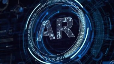 Artırılmış gerçeklik ikonu. İş, Teknoloji, İnternet ve ağ kavramı.