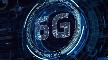 6G ağı konsepti, yüksek hızlı mobil internet, yeni nesil ağlar. İş, modern teknoloji, İnternet ve ağ kurma kavramı
