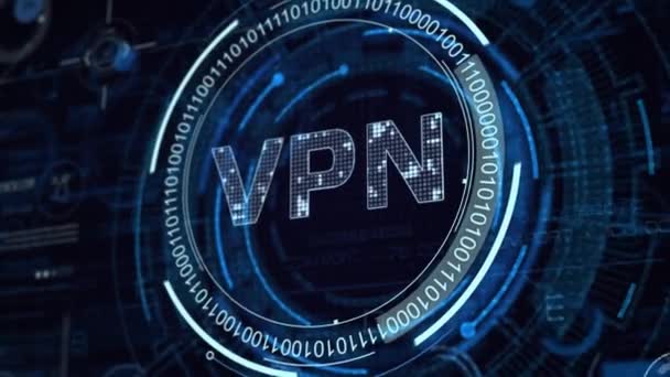 Negócios Tecnologia Internet Conceito Rede Segurança Rede Vpn Conceito Criptografia — Vídeo de Stock