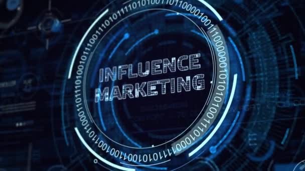 Influencer Marketing Concept Conceptul Afaceri Tehnologie Internet Rețea — Videoclip de stoc