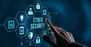 İnternet, iş, teknoloji ve ağ konsepti. Siber güvenlik veri koruması iş teknolojisi gizlilik kavramı. 