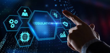 İş, Teknoloji, İnternet ve ağ konsepti. Düzenleme Uyum Kuralları Standart