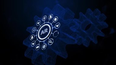 İnternet, iş, Teknoloji ve ağ kavramı. Artırılmış gerçeklik simgesi