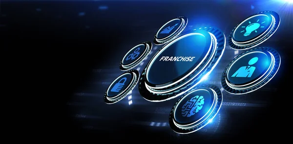 Bayilik konsepti. İş, Teknoloji, İnternet ve ağ kavramı.