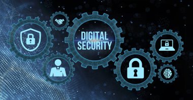 İnternet, iş, teknoloji ve ağ konsepti. Siber güvenlik veri koruması iş teknolojisi gizlilik kavramı. 