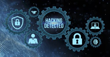 İnternet, iş, teknoloji ve ağ konsepti. Siber güvenlik veri koruması iş teknolojisi gizlilik kavramı. 