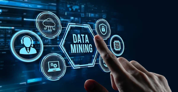 Internet Wirtschaft Technologie Und Netzwerkkonzept Data Mining Konzept — Stockfoto