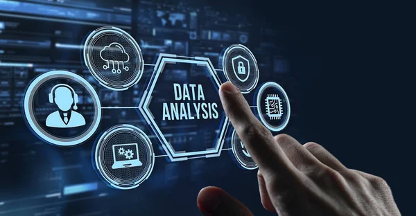 Internet Üzlet Technológia Hálózati Koncepció Adatelemzés Üzleti Pénzügyi Koncepció Tájékoztató — Stock Fotó