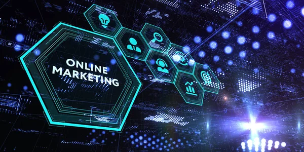 Soluzione Tecnologica Marketing Digitale Concetto Business Online Business Tecnologia Internet — Foto Stock