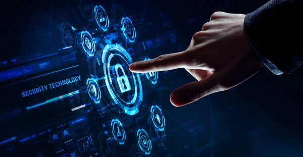 Internet Üzlet Technológia Hálózati Koncepció Kiberbiztonsági Adatvédelmi Üzleti Technológiai Adatvédelmi — Stock Fotó