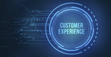 İnternet, iş, teknoloji ve ağ konsepti. CUSTOMER Deneysel Yazı, Sosyal Ağ Konsepti. 