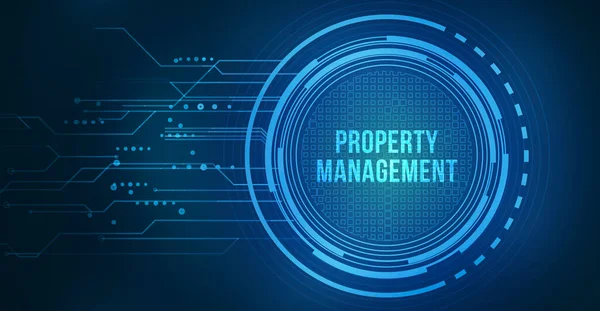 Internet Business Technology Network Concept Property Management Inscription New Business — Stock Photo, Image