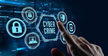 İnternet, iş, teknoloji ve ağ konsepti. Siber güvenlik veri koruması iş teknolojisi gizlilik kavramı.